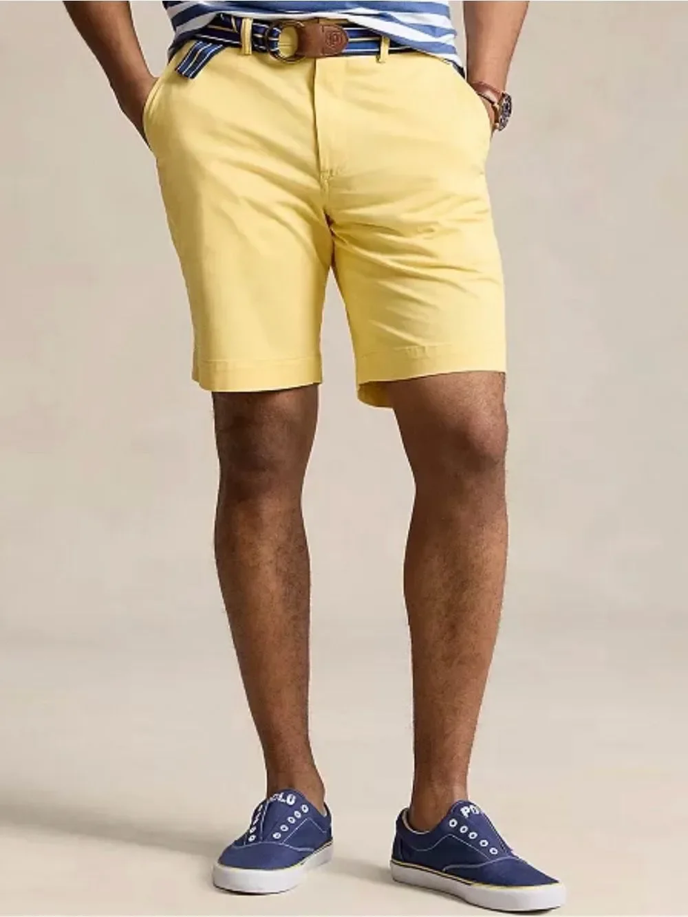 Polo Ralph Lauren Classic Fit 9” Chino Shorts Yellow 32 NWOT